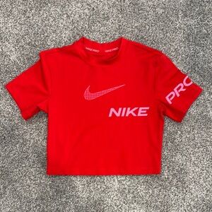 Nike Pro Women’s Crop Dro-Fit Red Shirt